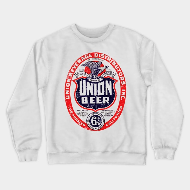 Union Beer Crewneck Sweatshirt by MindsparkCreative